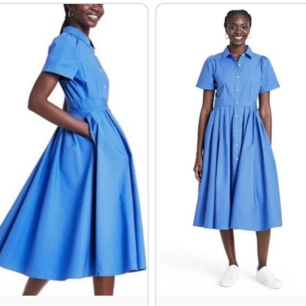 Alexis Vibrant Blue Midi Dress